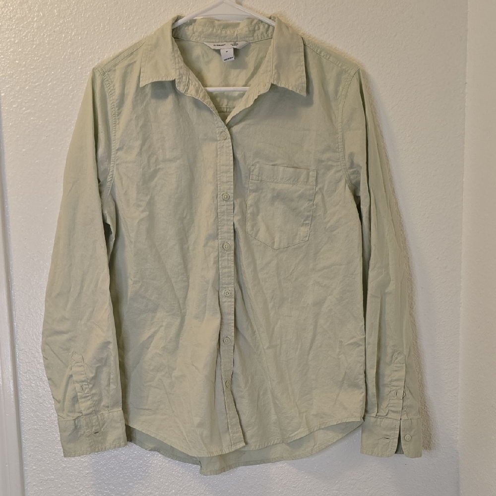Old Navy Pale Mint Long-Sleeve Button-Down Shirt
